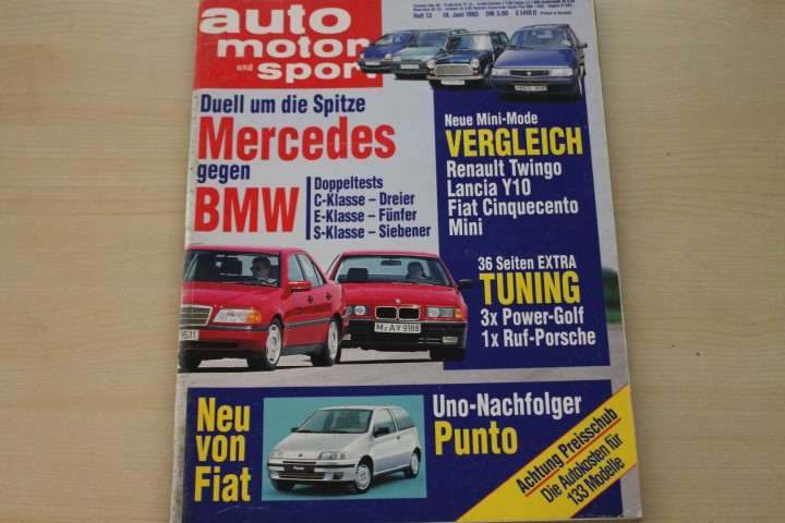 Deckblatt Auto Motor und Sport (13/1993)